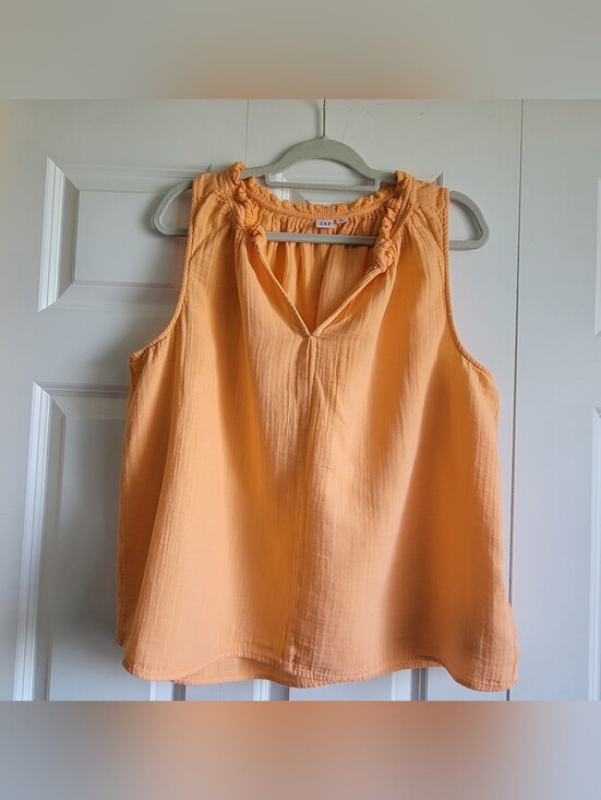 GAP Tops - Gap Womens Size XL Tangerine Sherbert Sleeveless Top 100% Cotton